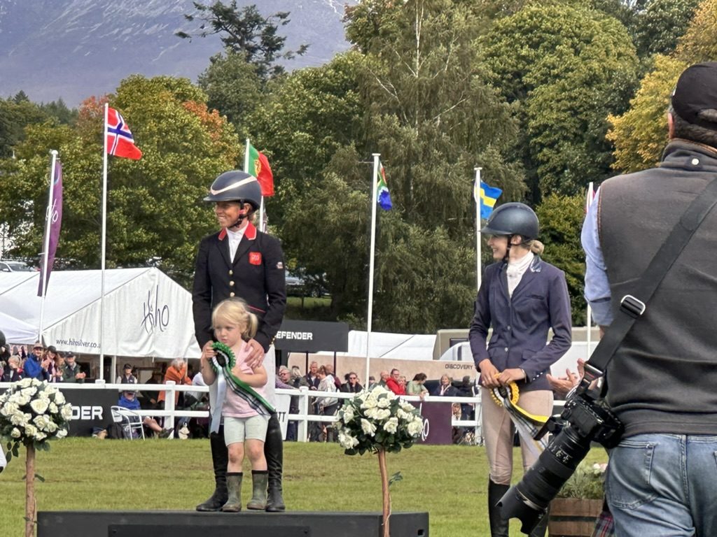 On the podium at Blair Castle