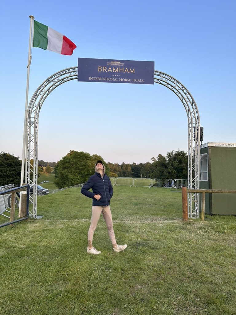 Under the Bramham International Horse Trials arch